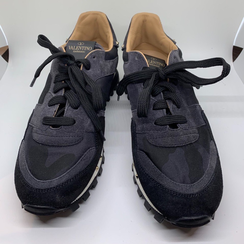 Valentino Garavani Rockstud Camo Trainer Sneakers